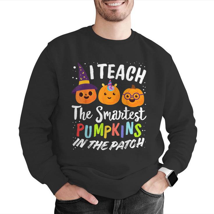 I Teach The Smartest Pumpkins The Patch Teacher Fall Season For Men Women Kids Men Graphic Sweatshirt, funny gift