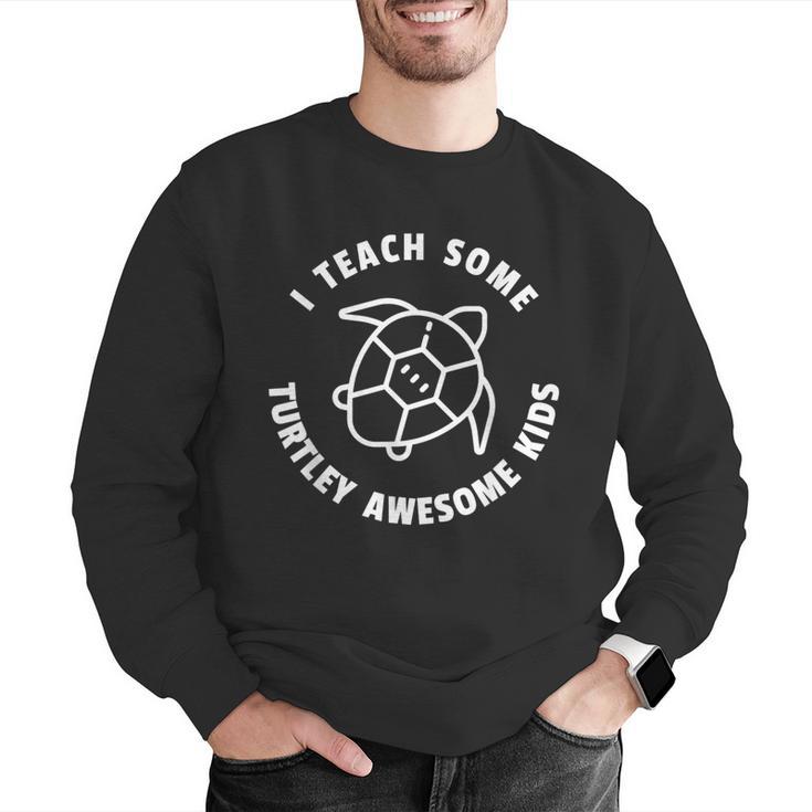 I Teach Some Turtley Awesome Kids Teacher Turtle Pun Men Graphic Sweatshirt, funny gift I Teach Some Turtley Awesome Kids Teacher Turtle Pun Men Graphic Sweatshirt, funny gift