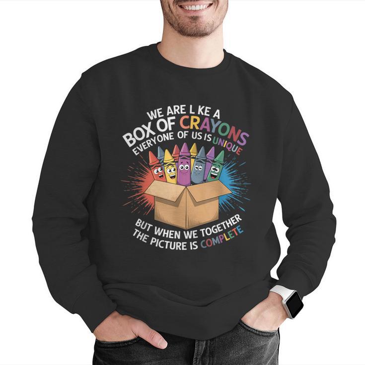 Teacher We Are Like a Box Of Crayons Men Graphic Sweatshirt, funny gift Teacher We Are Like a Box Of Crayons Men Graphic Sweatshirt, funny gift