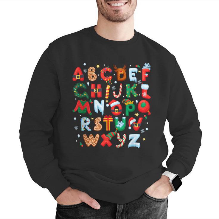 Teacher Christmas Alphabet Back To School Holiday Learning Men Graphic Sweatshirt, funny gift Teacher Christmas Alphabet Back To School Holiday Learning Men Graphic Sweatshirt, funny gift