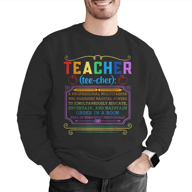 Teacher Definition Teaching School Teacher Men Graphic Sweatshirt, funny gift Teacher Definition Teaching School Teacher Men Graphic Sweatshirt, funny gift