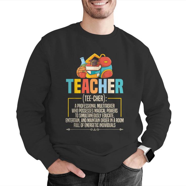 Teacher Definition Teaching School Teacher Men Women Men Graphic Sweatshirt, funny gift Teacher Definition Teaching School Teacher Men Women Men Graphic Sweatshirt, funny gift