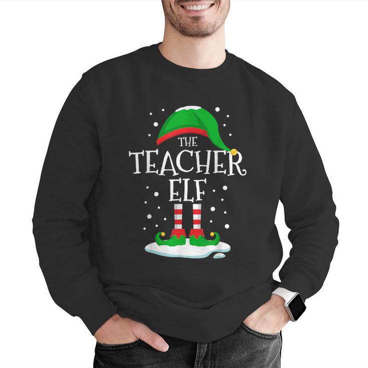 The Teacher Elf Christmas Family Matching Xmas Group For Men Women Men Graphic Sweatshirt, funny gift