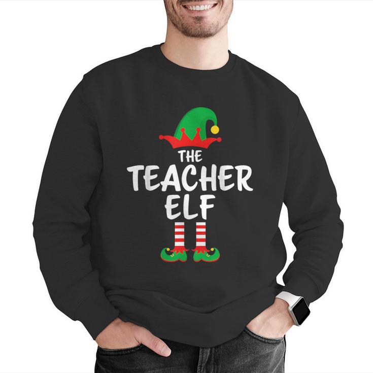 The Teacher Elf Matching Family Christmas Men Graphic Sweatshirt, funny gift