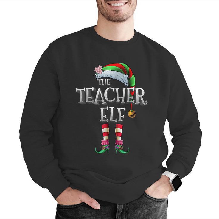 The Teacher Elf Shirt Matching Family Christmas Elf Men Women Kids Men Graphic Sweatshirt, funny gift