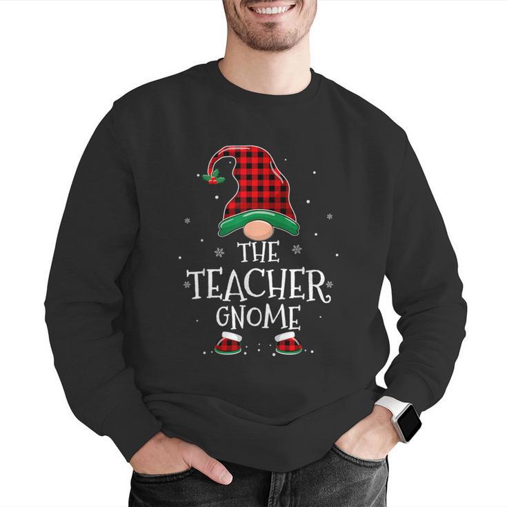 Teacher Gnome Xmas Family Matching Plaid Christmas Gnomes Men Graphic Sweatshirt, funny gift