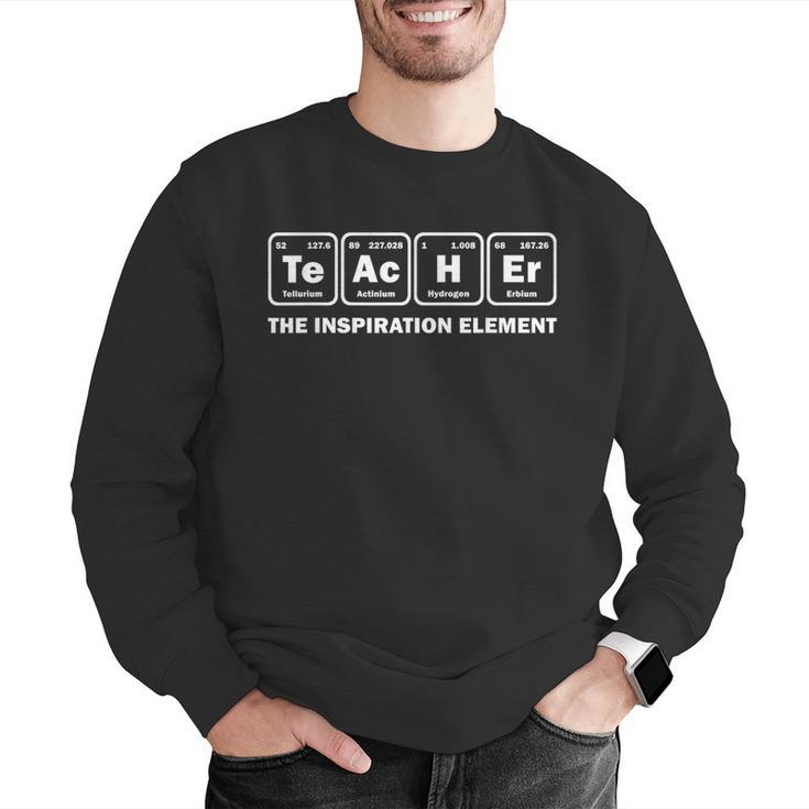 Teacher The Inspiration Element Periodic Table Word Science Men Graphic Sweatshirt, Science Teacher Sweatshirts, funny gift