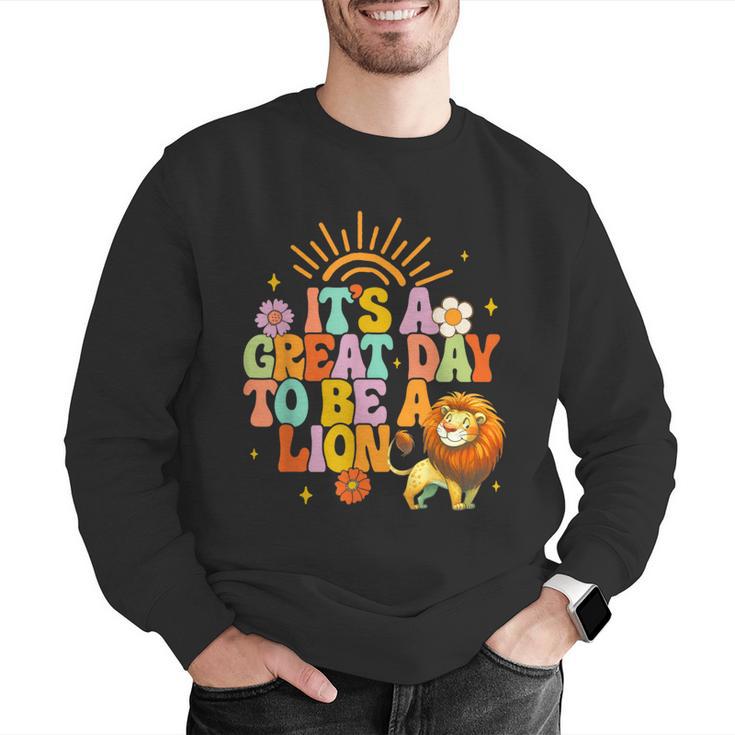 Teacher Life Back To School It's A Great A Day To Be A Lion Men Graphic Sweatshirt, funny gift Teacher Life Back To School It's A Great A Day To Be A Lion Men Graphic Sweatshirt, funny gift