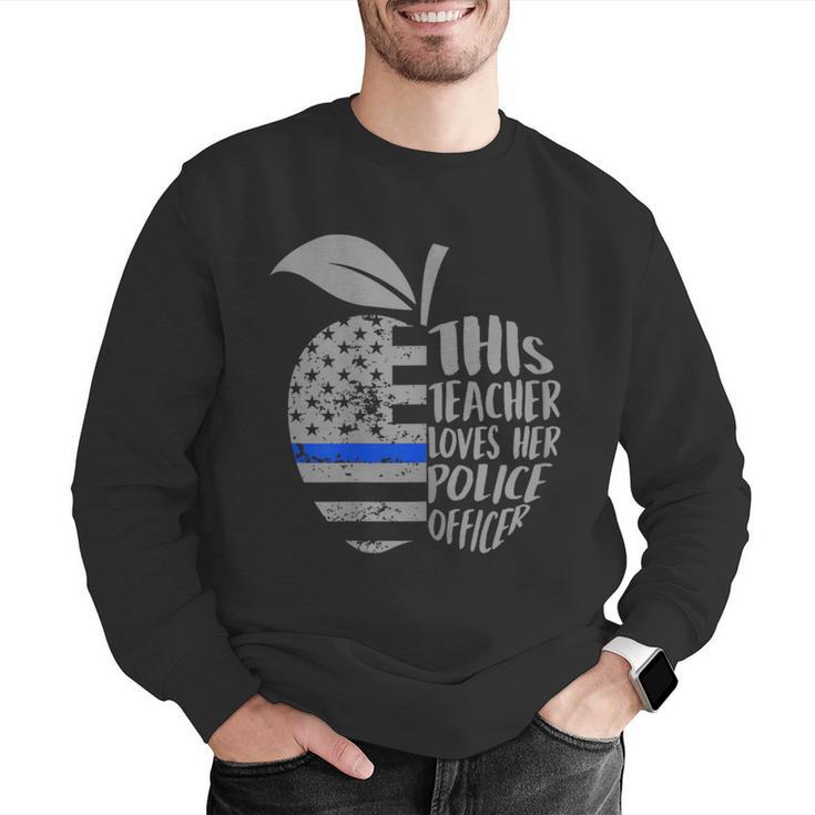 This Teacher Loves Her Police Officer Wife Saying Men Graphic Sweatshirt, funny gift This Teacher Loves Her Police Officer Wife Saying Men Graphic Sweatshirt, funny gift