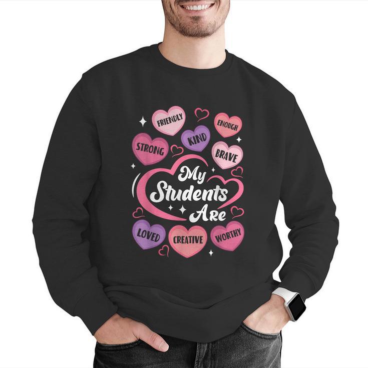 Teacher Positive Affirmations Candy Heart Valentine's Day Men Graphic Sweatshirt, funny gift Teacher Positive Affirmations Candy Heart Valentine's Day Men Graphic Sweatshirt, funny gift