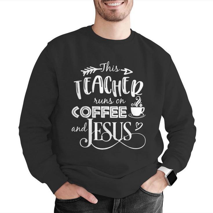 This Teacher Runs On Coffee And Jesus T Shirt Christian Tees Men Graphic Sweatshirt, funny gift This Teacher Runs On Coffee And Jesus T Shirt Christian Tees Men Graphic Sweatshirt, funny gift
