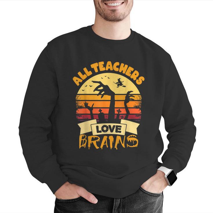 Teacher Shirts Halloween All Teachers Love Brains Men Graphic Sweatshirt, funny gift Teacher Shirts Halloween All Teachers Love Brains Men Graphic Sweatshirt, funny gift