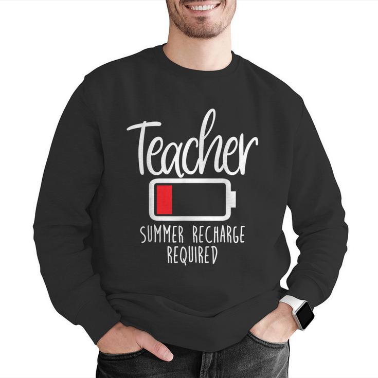 Teacher Summer Recharge Required Last Day School Women Men Graphic Sweatshirt, funny gift Teacher Summer Recharge Required Last Day School Women Men Graphic Sweatshirt, funny gift
