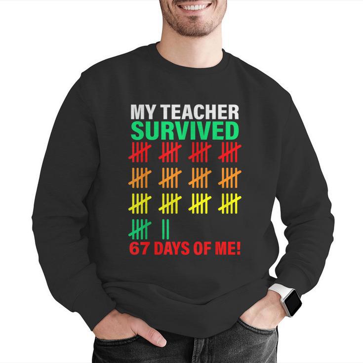 My Teacher Survived 67 Days Of Me School Kids Costume Men Graphic Sweatshirt, funny gift My Teacher Survived 67 Days Of Me School Kids Costume Men Graphic Sweatshirt, funny gift