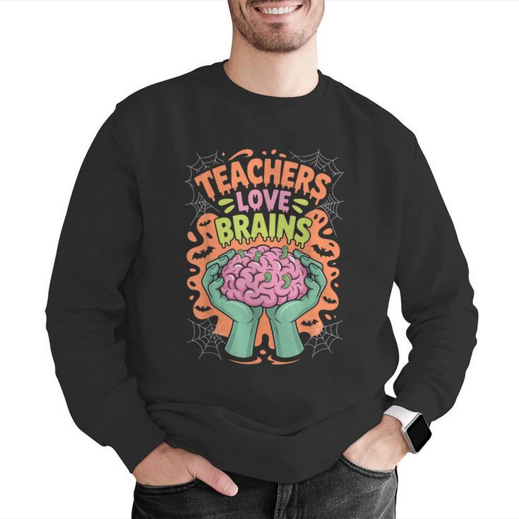 Teacher Teachers Love Brains Halloween Men Women Men Graphic Sweatshirt, funny gift Teacher Teachers Love Brains Halloween Men Women Men Graphic Sweatshirt, funny gift