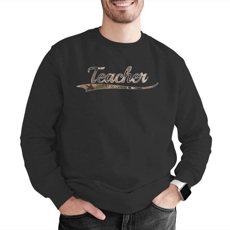 Teacher Teaching Camouflage Vintage Inspired Distressed Camo For Men Women Men Graphic Sweatshirt, funny gift Teacher Teaching Camouflage Vintage Inspired Distressed Camo For Men Women Men Graphic Sweatshirt, funny gift
