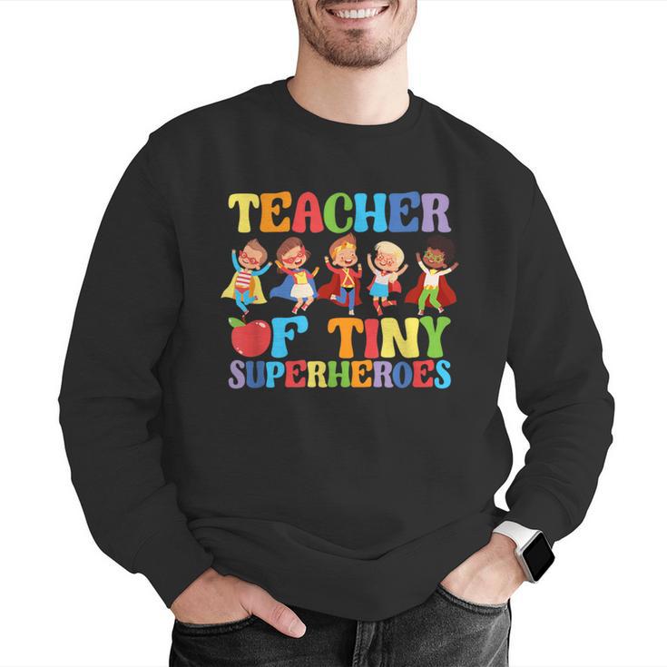 Teacher Of Tiny Superheroes Teach 100th Day Of School Men Graphic Sweatshirt, funny gift Teacher Of Tiny Superheroes Teach 100th Day Of School Men Graphic Sweatshirt, funny gift