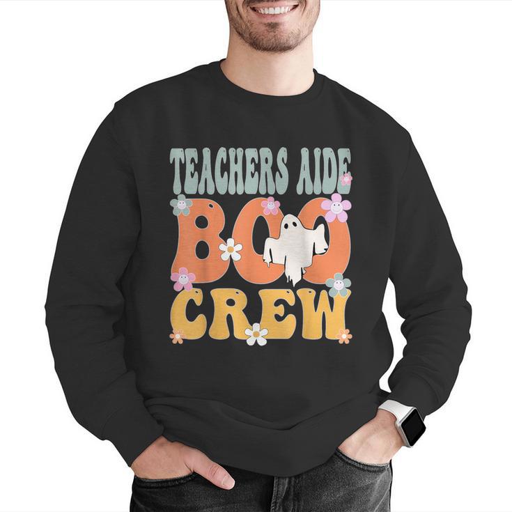 Teachers Aide Boo Crew Ghost Groovy Halloween For Women Men Graphic Sweatshirt, funny gift Teachers Aide Boo Crew Ghost Groovy Halloween For Women Men Graphic Sweatshirt, funny gift