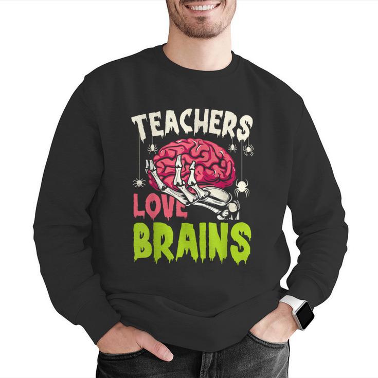 Teachers Love Brains Skeleton Halloween Teacher Funny Men Graphic Sweatshirt, funny gift Teachers Love Brains Skeleton Halloween Teacher Funny Men Graphic Sweatshirt, funny gift