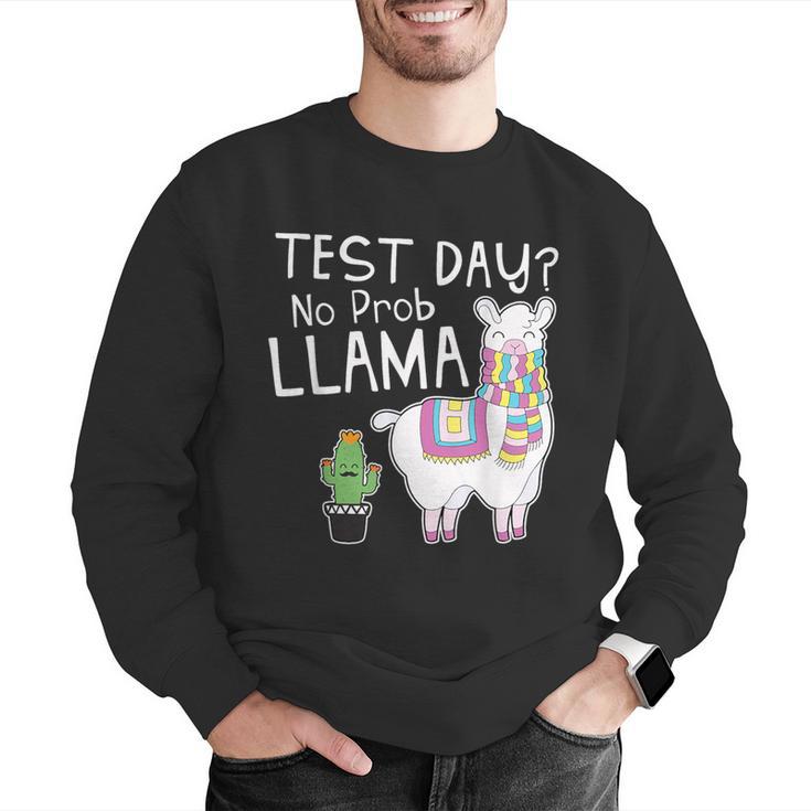 Teachers Testing Day Test Day No Prob Llama Teacher Men Graphic Sweatshirt, funny gift Teachers Testing Day Test Day No Prob Llama Teacher Men Graphic Sweatshirt, funny gift