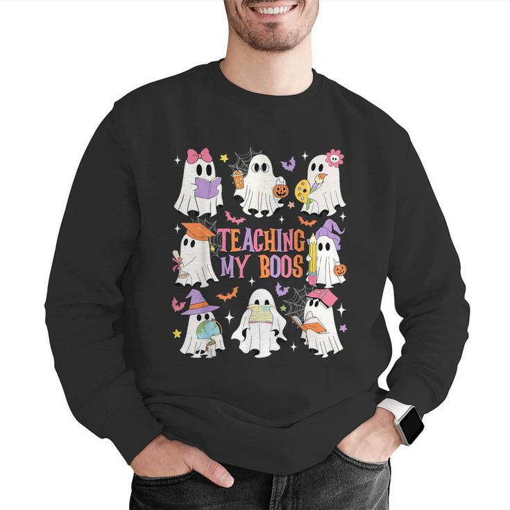 Teaching My Boos Teacher Cute Ghost Groovy Teacher Halloween Men Graphic Sweatshirt, Groovy Teacher Sweatshirts, funny gift Teaching My Boos Teacher Cute Ghost Groovy Teacher Halloween Men Graphic Sweatshirt, Groovy Teacher Sweatshirts, funny gift