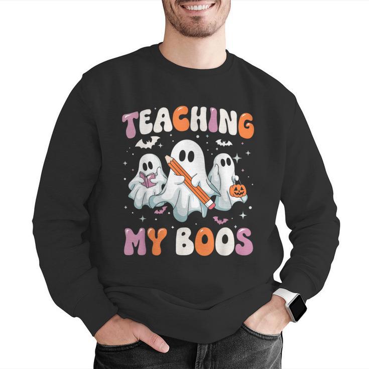 Teaching My Boos Teacher Cute Ghost Teacher Halloween Men Graphic Sweatshirt, funny gift Teaching My Boos Teacher Cute Ghost Teacher Halloween Men Graphic Sweatshirt, funny gift