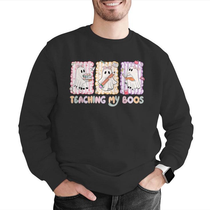 Teaching Is My Boos Teacher Ghost Halloween Women Girls Men Graphic Sweatshirt, funny gift Teaching Is My Boos Teacher Ghost Halloween Women Girls Men Graphic Sweatshirt, funny gift