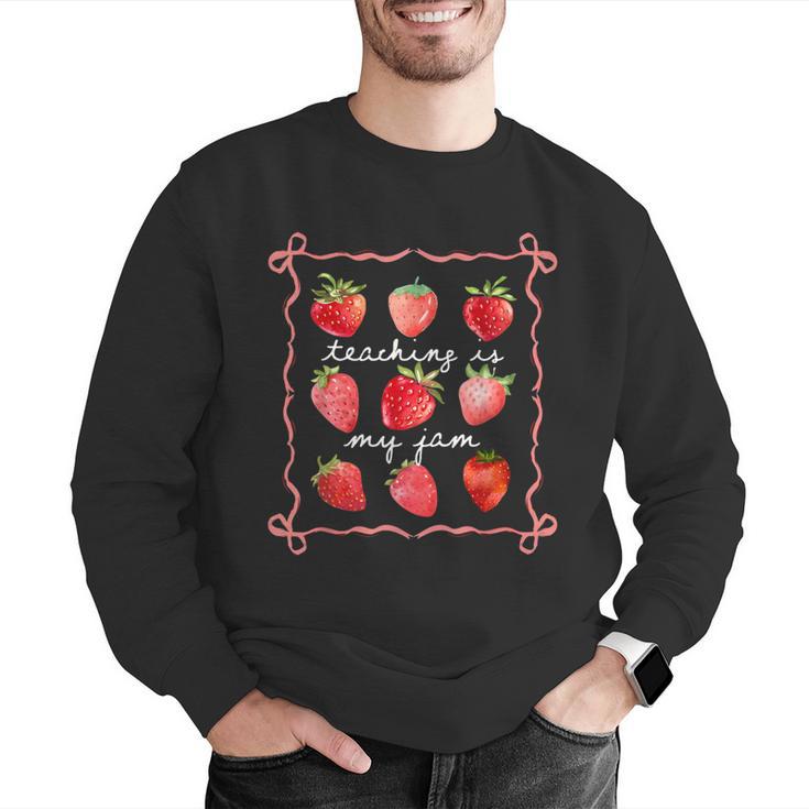 Teaching Is My Jam Strawberry Kinder Team Teacher Men Graphic Sweatshirt, funny gift Teaching Is My Jam Strawberry Kinder Team Teacher Men Graphic Sweatshirt, funny gift
