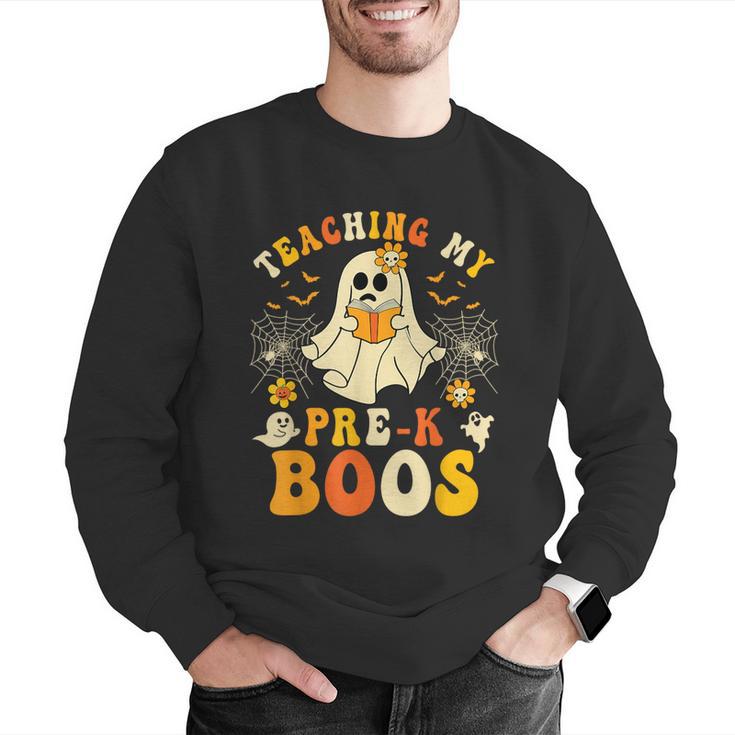 Teaching My Pre-K Boos Crew Teachers Halloween Ghost Men Graphic Sweatshirt, funny gift Teaching My Pre-K Boos Crew Teachers Halloween Ghost Men Graphic Sweatshirt, funny gift
