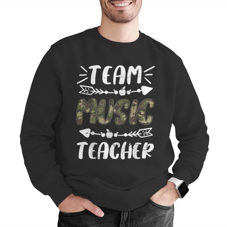 Team Music Teacher Camo Teacher Student Back To School Men Graphic Sweatshirt, funny gift Team Music Teacher Camo Teacher Student Back To School Men Graphic Sweatshirt, funny gift