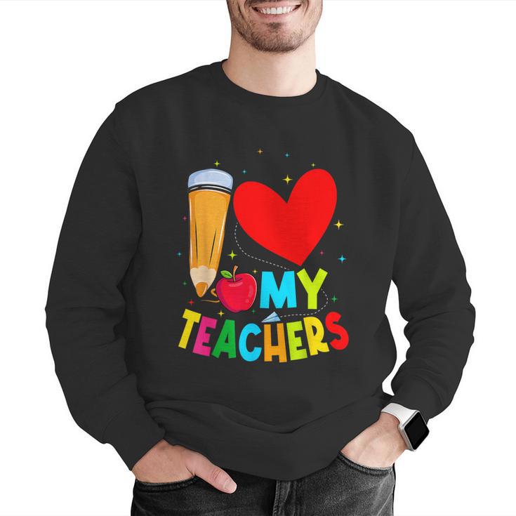 Teens Graduation I Heart My Teachers I Love My Teachers Men Graphic Sweatshirt, funny gift