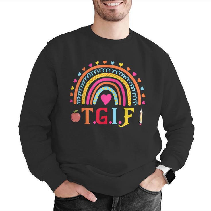 TGIF Teacher Appreciation Alphabet Thank God It's Friday For Men Women Girls Kids Men Graphic Sweatshirt, funny gift