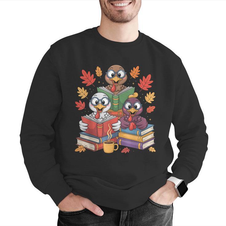 Thanksgiving Teacher Books Turkey Reading Book Men Graphic Sweatshirt, funny gift Thanksgiving Teacher Books Turkey Reading Book Men Graphic Sweatshirt, funny gift