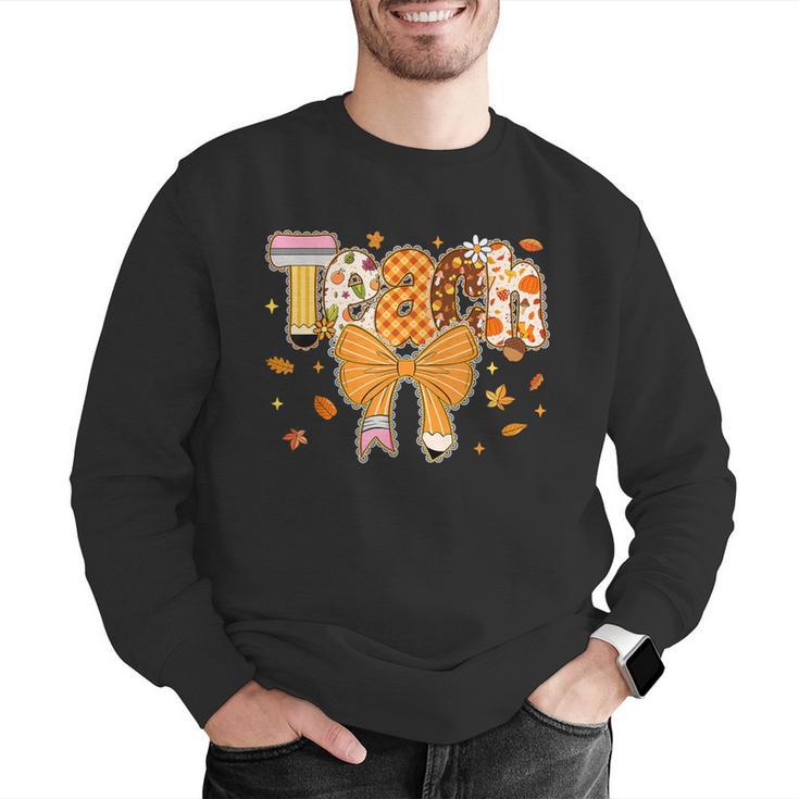 Thanksgiving Teacher Pencil Bow One Thankful Teacher Fall Men Graphic Sweatshirt, funny gift Thanksgiving Teacher Pencil Bow One Thankful Teacher Fall Men Graphic Sweatshirt, funny gift