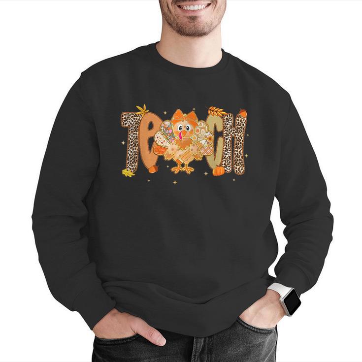 Thanksgiving Turkey Teach Thankful Teacher Girly Bow Women Men Graphic Sweatshirt, funny gift Thanksgiving Turkey Teach Thankful Teacher Girly Bow Women Men Graphic Sweatshirt, funny gift
