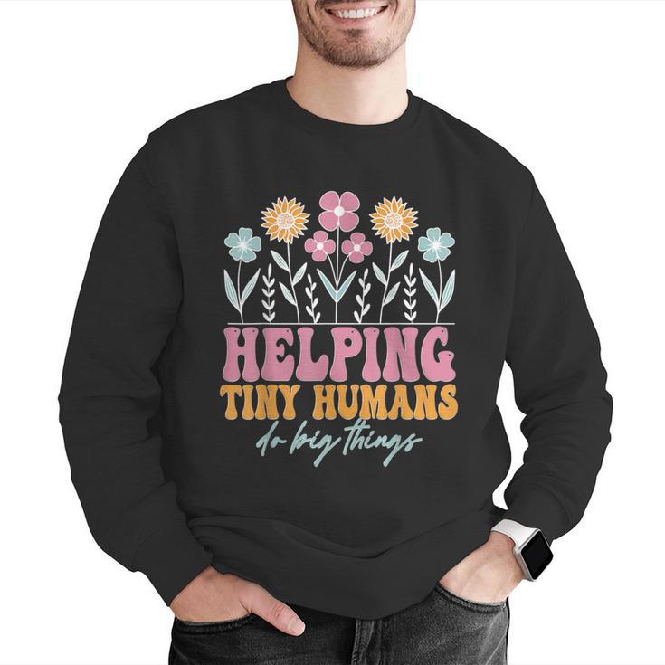Tiny People Help Do Big Things Nursery Teacher Men Graphic Sweatshirt, funny gift Tiny People Help Do Big Things Nursery Teacher Men Graphic Sweatshirt, funny gift