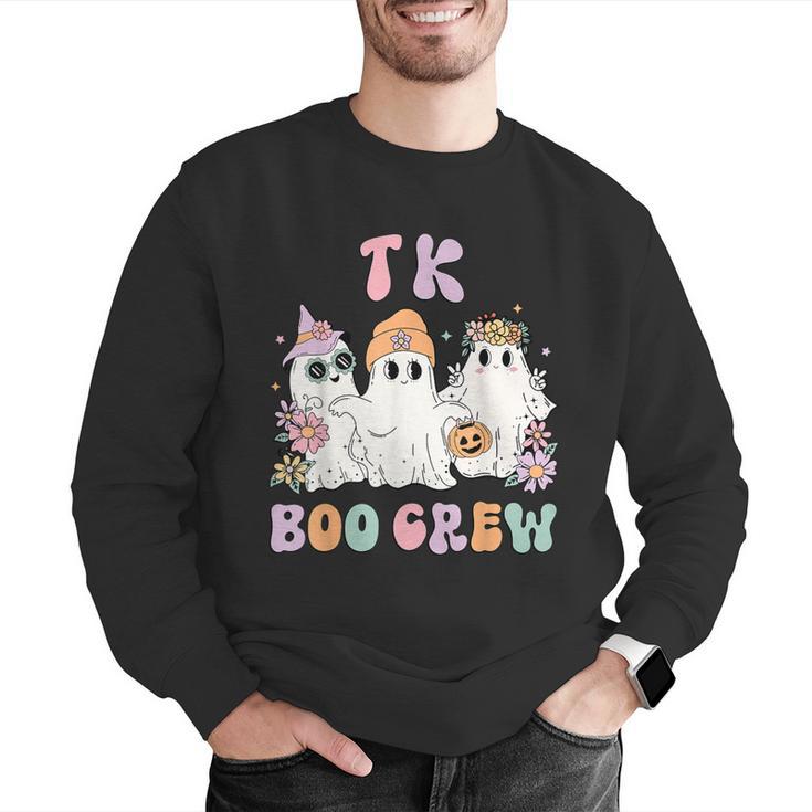 TK Boo Crew Retro Groovy Halloween Floral Ghost TK Teacher Men Graphic Sweatshirt, Groovy Teacher Sweatshirts, funny gift TK Boo Crew Retro Groovy Halloween Floral Ghost TK Teacher Men Graphic Sweatshirt, Groovy Teacher Sweatshirts, funny gift