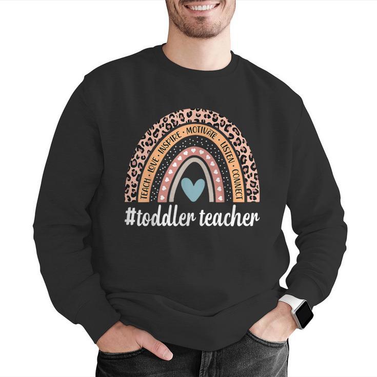 Toddler Teacher Rainbow Leopard Infant Teacher Men Women Men Graphic Sweatshirt, funny gift