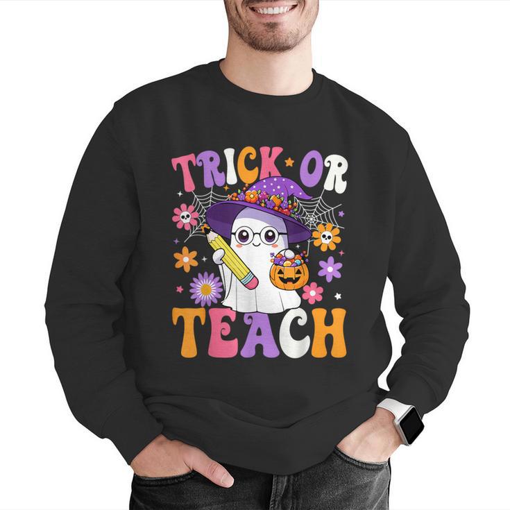 Trick Or Teach Teacher Ghost Teaching Fun Halloween Teacher Men Graphic Sweatshirt, funny gift Trick Or Teach Teacher Ghost Teaching Fun Halloween Teacher Men Graphic Sweatshirt, funny gift