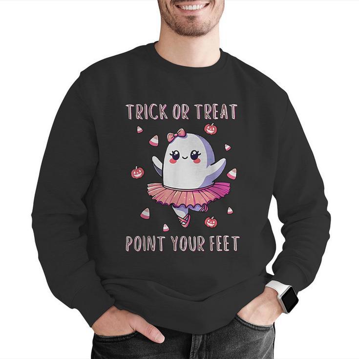 Trick Or Treat Point Your Feet Halloween Ghost Dance Teacher Men Graphic Sweatshirt, funny gift