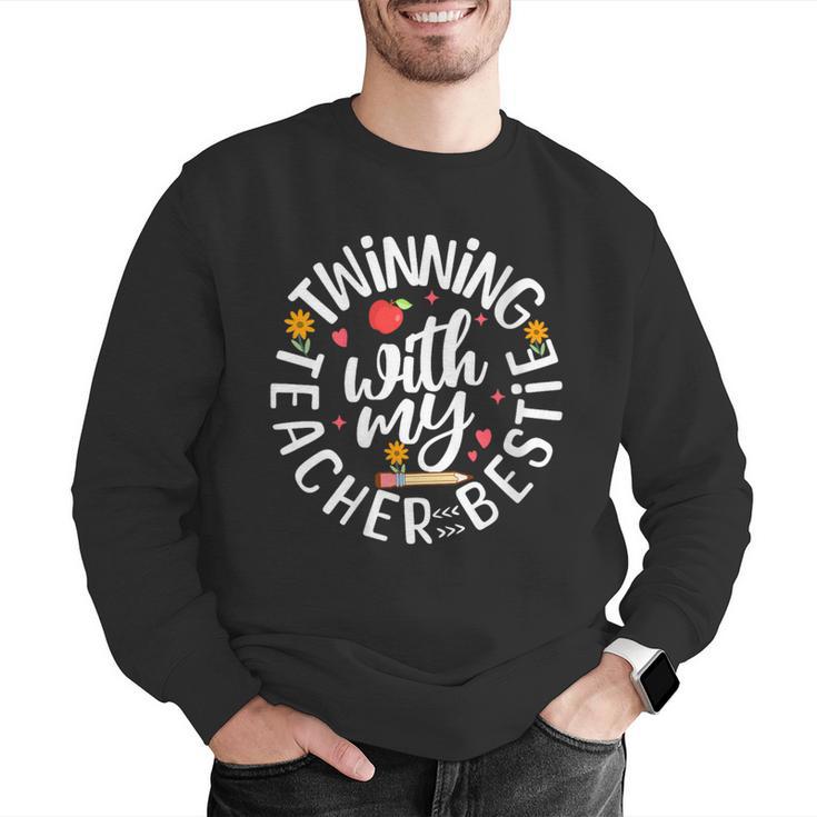 Twin Day For Spirit Week Teacher Bestie Matching Men Graphic Sweatshirt, funny gift