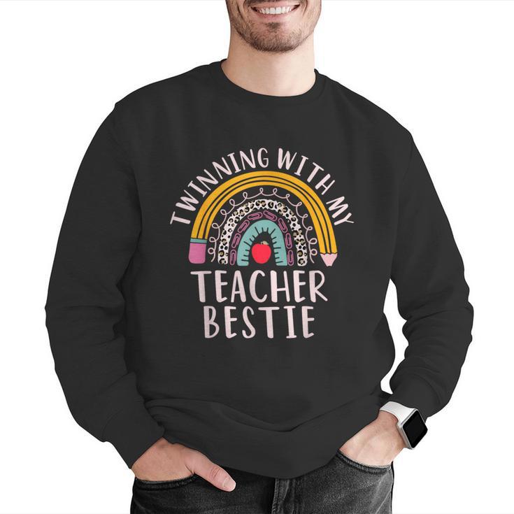 Twinning With My Teacher Bestie Spirit Week Girls Day Kids Men Graphic Sweatshirt, funny gift Twinning With My Teacher Bestie Spirit Week Girls Day Kids Men Graphic Sweatshirt, funny gift