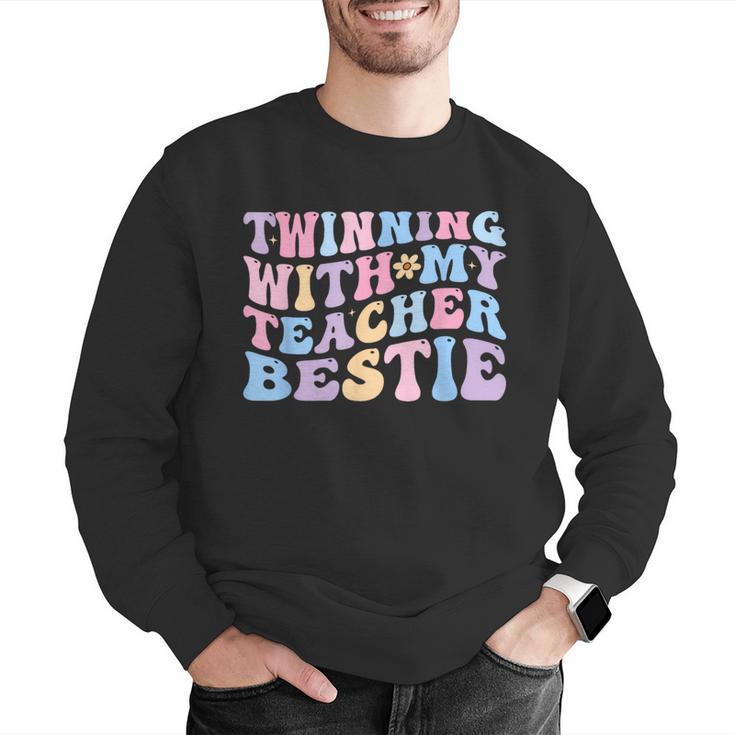 Twinning With My Teacher Bestie Teaching Partner Men Graphic Sweatshirt, funny gift Twinning With My Teacher Bestie Teaching Partner Men Graphic Sweatshirt, funny gift