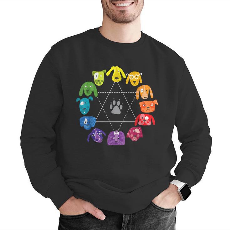 Unique For Artists By ADS Color Wheel Educational Art Teacher Dog Themed Artist Small Men Graphic Sweatshirt, funny gift Unique For Artists By ADS Color Wheel Educational Art Teacher Dog Themed Artist Small Men Graphic Sweatshirt, funny gift