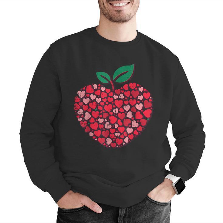 Valentines Day Teacher Hearts Apple Love Teach Women Men Men Graphic Sweatshirt, funny gift Valentines Day Teacher Hearts Apple Love Teach Women Men Men Graphic Sweatshirt, funny gift
