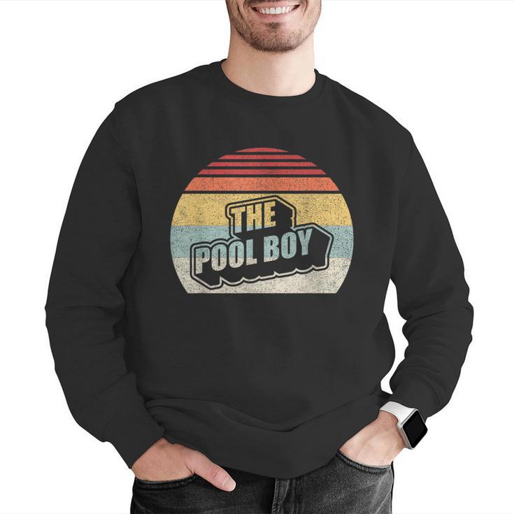 Vintage Retro The Pool Boy Men Graphic Sweatshirt, funny gift