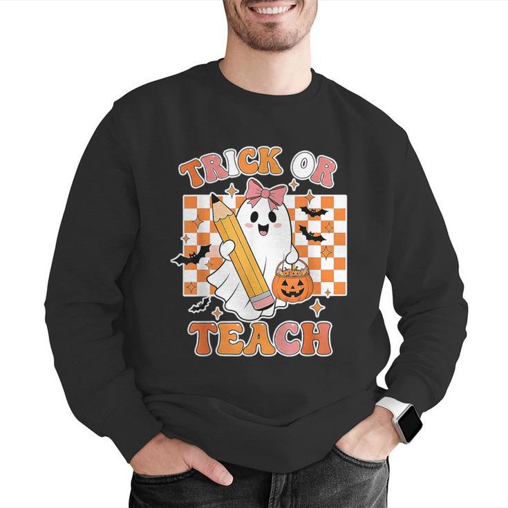Vintage Teacher Shirt Women Trick Or Teach Halloween Men Graphic Sweatshirt, funny gift Vintage Teacher Shirt Women Trick Or Teach Halloween Men Graphic Sweatshirt, funny gift