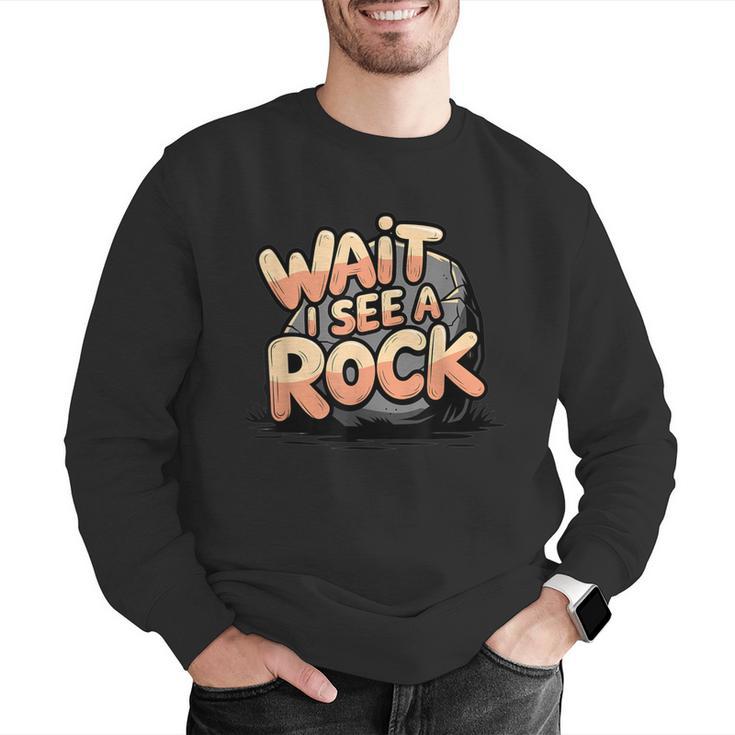 Wait I See A Rock Geology Teacher Men Graphic Sweatshirt, funny gift