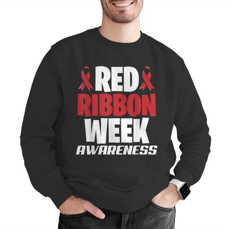 We Wear Red For Red Ribbon Week Awareness Mothers Teachers Men Graphic Sweatshirt, funny gift We Wear Red For Red Ribbon Week Awareness Mothers Teachers Men Graphic Sweatshirt, funny gift