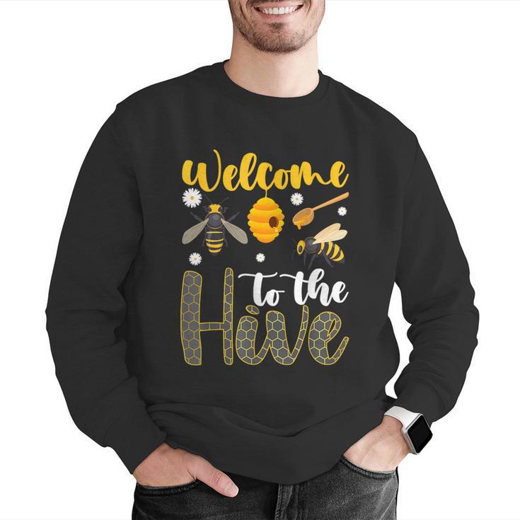 Welcome To The Hive Bee Teacher Back To School Men Graphic Sweatshirt, funny gift Welcome To The Hive Bee Teacher Back To School Men Graphic Sweatshirt, funny gift